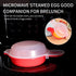 2pcs Microwave Egg Cooker, Fast 1 Minute Egg Maker for Hamburg Omelet Kitchen Cooking Tool