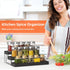 Expandable 3 Tier Spice Rack Organizer for Cabinet, Adjustable Cabinet Spice Organizer for Easy Visibility