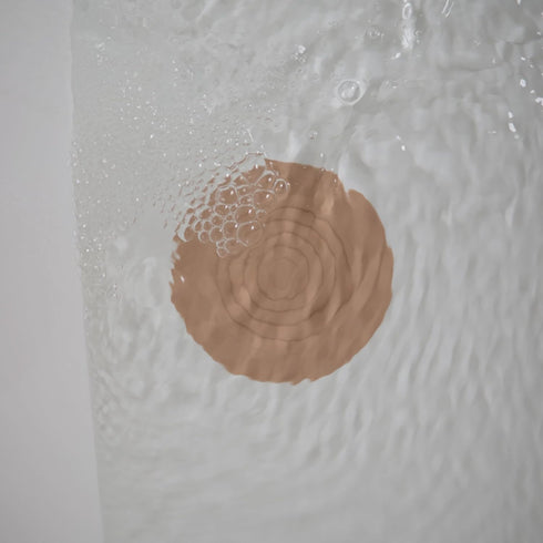 2-Pack 5.5 inch mushie Silicone Drain Stopper | Diameter Bathtub Flat Suction Cover (Dried Thyme/Shifting Sand)