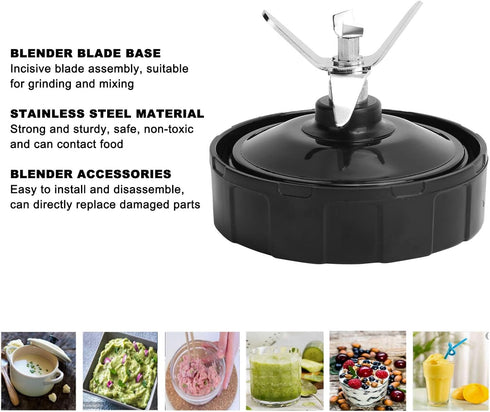 Blender Blade, Juicer Base Safe and Durable with 6-leaf Blade for Nutri 900W BL450-70 BL451-70 BL454-70, BL455-70 for Most People by 01