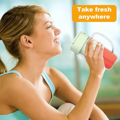Portable Blender, 10 oz Mini Personal Blender for Smoothies, Rechargeable USB, Easy to Clean for Travel