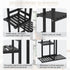 5 6 Laiensia Tier Bamboo Plant Stand Rack Potted Multiple Flower Pot Holder Shelf, Indoor&Outdoor Planter Display