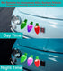 90PCS Christmas Car Refrigerator Decorations, 42 Reflective Bulb Light Shaped Magnets, 48 Magnetic Wires Ornaments Set
