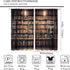 YCness 2 Sets,42x45 Inch Bookshelf Curtains, Vintage Library with Books Window Treatments for Kids Bedroom, Wooden