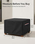 Yagvany 600D 25 25 18 Inch, Square Waterproof Patio Ottoman Cover, Heavy Duty Outdoor Furniture Cover with Windproof