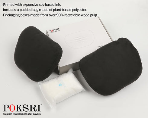 2pcs Adjustable,11.8x7.5,Inner Car Neck Pillow for headrests,Support Drive Seats Head Cushion Pillows,Superfiber