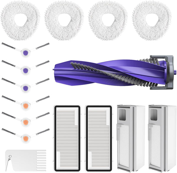 Accessories Replacement for Narwal Freo X Ultra Robot Vacuum, 16 Vacuum Accessories Set, 1 Main Brush, 2 Filters