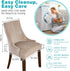 2 Pack TOPCHANCES Velvet Wingback Side Chair Cover,Stretch Banquet Chair Cover Arm Chair Protector Accent Chair Covers