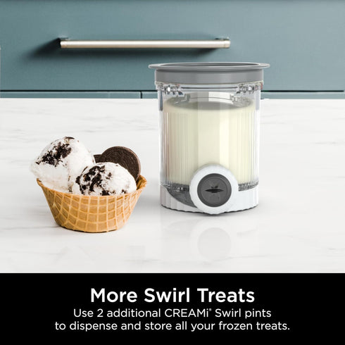 2 Pack, NC700 XSK7PNTLD2 Ninja Swirl by CREAMi Pints and Lids - Compatible with Series Ninja Swirl Ice Cream & Soft