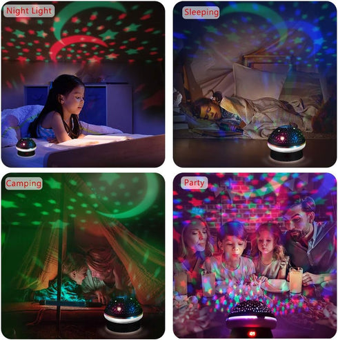 16 Timer Star Light Projector with Remote Control,Rotation and Colors Projection Lamp and Sleep Light,Christmas Easter