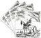 3dRose Set of 4 Ceramic Tile Coasters, Don Quixote Spanish Literature Novel
