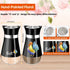 Salt and Pepper Shakers Set, 4 oz Black Kitchen Decor, Stainless Steel & Glass Spice Dispenser, Refillable Design