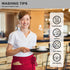 PLOYMONO 10 Pack Waist Apron with 3 Pockets, Red Waitress Waiter Server Short Apron