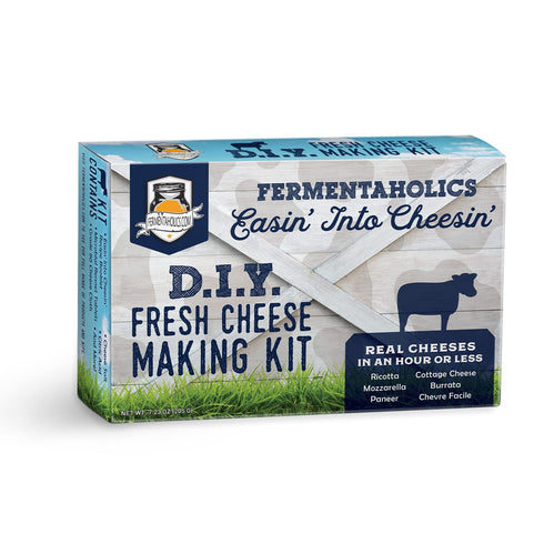 DIY Fresh Cheese Making Kit - Ricotta, Mozzarella, Burrata, Includes Rennet, Cheese Salt, Recipe Booklet