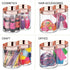 mDesign Plastic Canister Jar Organizer Set with Storage Lid - Clear/Rose Gold Lumiere Collection for Bathroom/Restroom