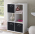 Black Fabric Storage Bins, 11X11X11 Cubes with Dual Handles, Foldable Set of 3 for Closet