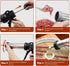 Hoypeyfiy 5 Nozzles Stainless Steel Jerky Gun Sausage Maker Sausage Stuffer Handmade Beef Jerky Gun with Stainless Meat