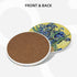 6 Set Van Gogh Drink Coasters with Holder - Ceramic Coaster for Drinks Absorbent with Cork Base and Golden Holder