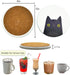 Set 6 Coasters of Round Ceramic Stone Absorbent Cute Cat Drinks Coasters for Cups and Mugs, Coffee Table, Office Desk