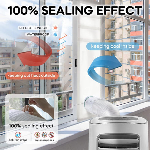 2022 100% 10x40-64 inches Loviga Portable Air Conditioner Window Kit, Window Vent Seal Kit for Portable Air Conditioner