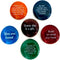 Lifeforce Glass Encouragement Stones, Set of 6, Motivational Quotes on Translucent and Opaque Glass