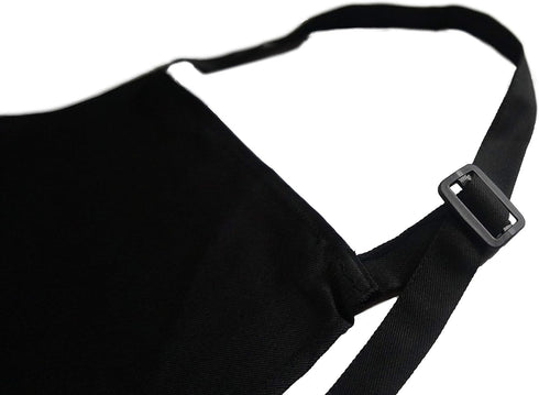 Adjustable Kid Apron with 2 Pockets for Painting, Cooking, Crafting, Unisex Age 8-12 (Black)