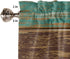 Rustic Farmhouse Valances Curtains for Kitchen Windows, Retro Wood Rod Pocket Curtain Toppers, Teal Green Brown
