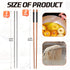 3 Pairs Extra Long Cooking Chopsticks - 15.3 Inch Stainless Steel & 16.5 Inch Wooden for Hot Pot, Frying, Noodle Cooking