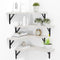 ROMGUAR CRAFT Corner Floating Shelves Wall Mounted Set of 4, Rustic Wood Storage Display