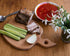 Apple-shaped Solid Wood Cutting Board with Handle for Fruit, Veggies, Cheese – Small Wooden Bread Board, Charcuterie