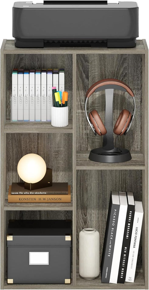 Furinno Luder 5-Cube Reversible Open Shelf, French Oak Design