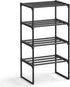 SONGMICS Shoe Rack, 4-Tier Shoe Organizer, Metal Storage Shelf, Upright or Upside