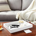 15.7" 11.8" 3.1" Juvale Ottoman Tray with Coasters & Interchangeable Gold & Silver Handles - x x - White Rustic Wood