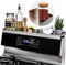 IIIOIIIA Stove Top Non Magnetic Shelf for Kitchen Organization, 30" Spice Rack Over The Stove, Brushed Stainless Silver