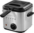 OVENTE Electric Deep Fryer 1.5 Liter Capacity with Lid, Removable Frying Basket, Adjustable Temperature, Silver