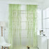 Ufurty 2 Pieces Willow Window Curtain Voile Tulle Panel Drapes, Green Color, Sheer Gauze for Living Room, Bedroom,