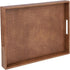 HofferRuffer Rectangle Serving Tray with Hole Handles for Coffee Table, Breakfast, Tea,