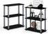 Furinno Turn-S-Tube 3-Tier Compact Shelf, 2-Pack, Black/Grey