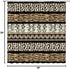 Brown Leopard Print Shower Curtain, 70x70 Inch, Geometric Stripes Patchwork Creative Art Bathroom Decor with Hooks