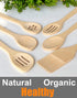 Healthy Wooden Spoons for Cooking, Set of 6, Safe Reliable Cooking Utensils, 100% Natural Nonstick Wood Spatula Spoon
