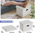 COSYLAND Storage Ottoman 17x13x13in, Leather Rectangle Foot Rest Folding Ottoman for Room Organizer with Handles