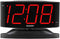 Sharp Home LED Digital Alarm Clock - Midnight Black with Red LED, Big Green Digit Display, Swivel Base, Outlet Powered