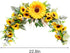 Rustic Artificial Sunflower Swag, 23 Inch Decorative Floral Swag with Sunflower and Green Leaves for Wedding Arch Front