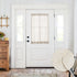 jinchan Sheer Door Curtain, Floral Embroidered Semi-Sheer Voile, Light Filtering Drape Rod Pocket 1 Panel W55 x L40