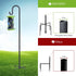 63" 5 Highpro Shepherds Hooks for Outdoor, Heavy Duty Bird Feeder Pole with Base Prongs, Adjustable Garden Hanging