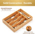Umilife Bamboo Kitchen Drawer Organizer, 8.25 Inch Tray Holder for Small Drawer, Wood Caddy for Flatware Cutlery Knives