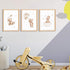 Set 3, 12x16 inch Framed Teddy Bear Wall Art Nursery Decor of Bear Sleeping on The Moon and Stars Pictures Canvas