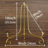 Artliving Gold Metal Plate Stands for Display - 10-Inch Adjustable Easel Holders for Plates, Frames, Cookbooks (2-Pack)