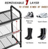 3-Tier Closet Ekisemio Long Metal Shoe Rack, Wide Stackable Shoe Organizer for & Entryway, with Sturdy Wire Grid
