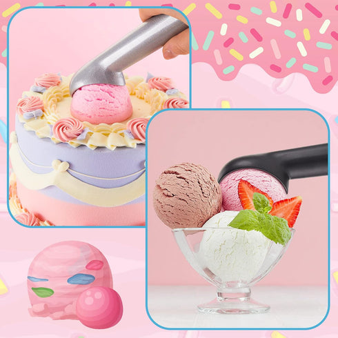 12 7 Inch Frozen Gejoy Pcs Ice Cream Scoop Nonstick Anti Freeze Ice Cream Scooper Aluminum Design Dessert Spoon